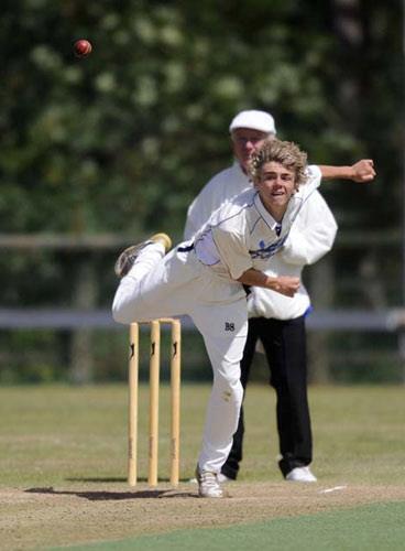 Image of a player bowling